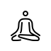 person in lotus position, dark skin tone